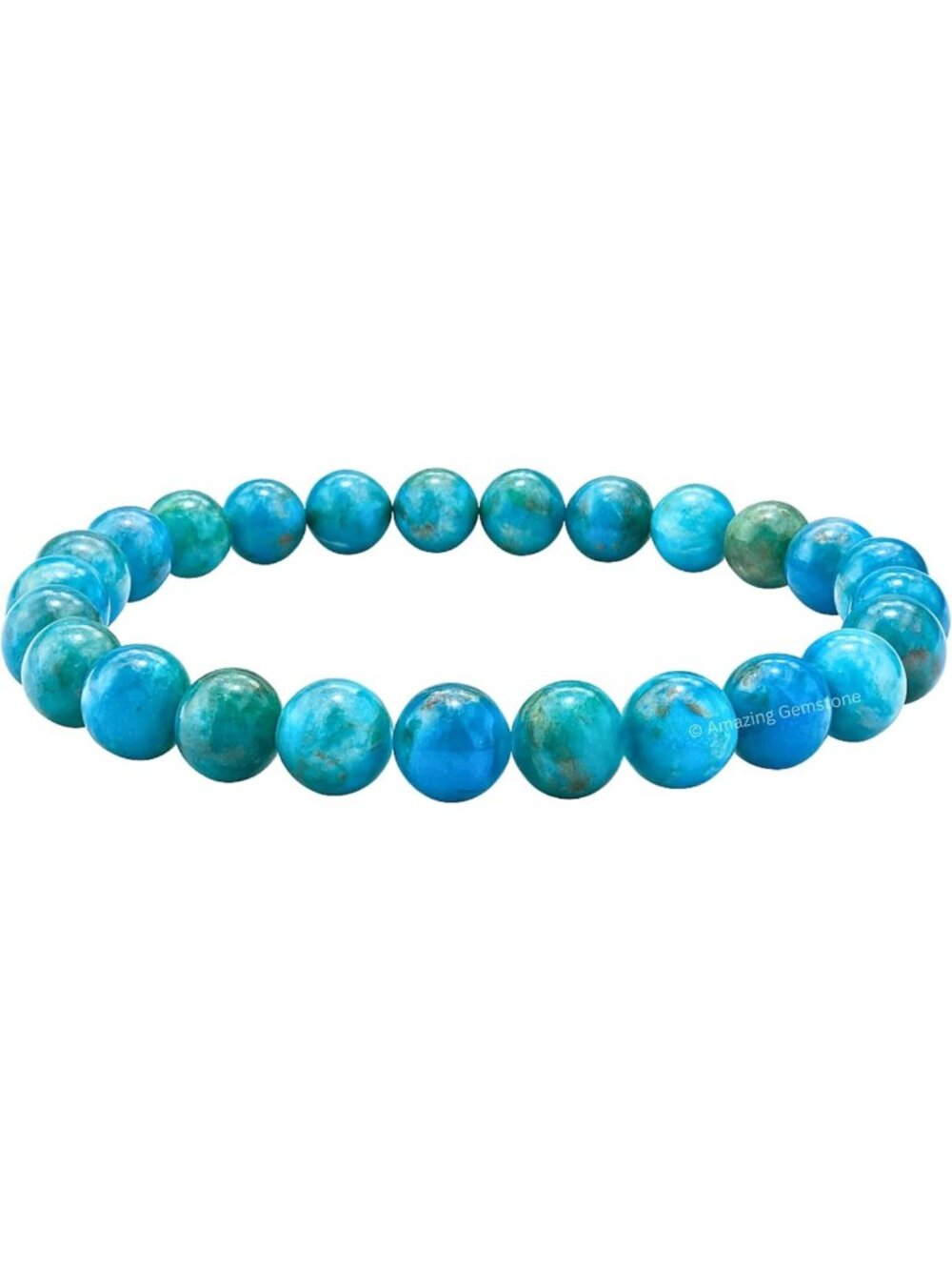 8mm Apatite Gemstone Stretch Bracelet - Healing & Protection Gift for Him/Her